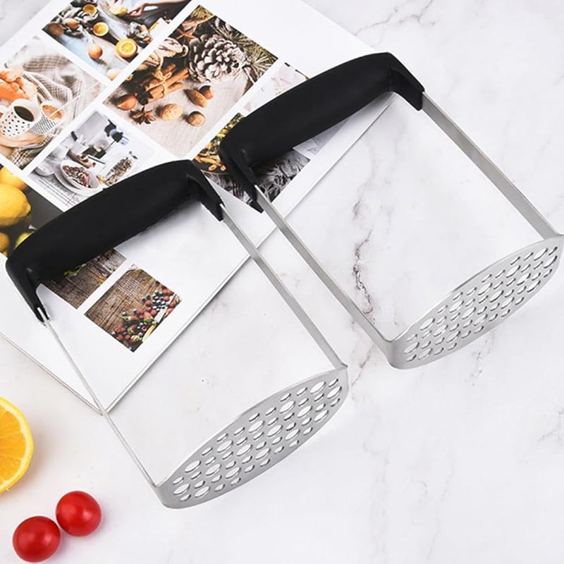 Stainless Steel Manual Potato Crusher Handheld Food Masher for Vegetables Fruit - Image 5